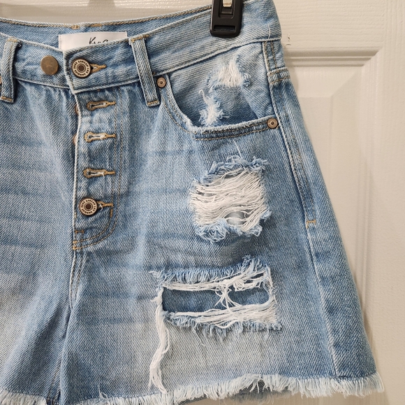 KanCan High Waist Distressed Shorts - Picture 6 of 7